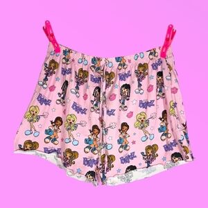 Cakeworthy x Bratz Pink AOP Cropped Pajama Shorts Size 4XL